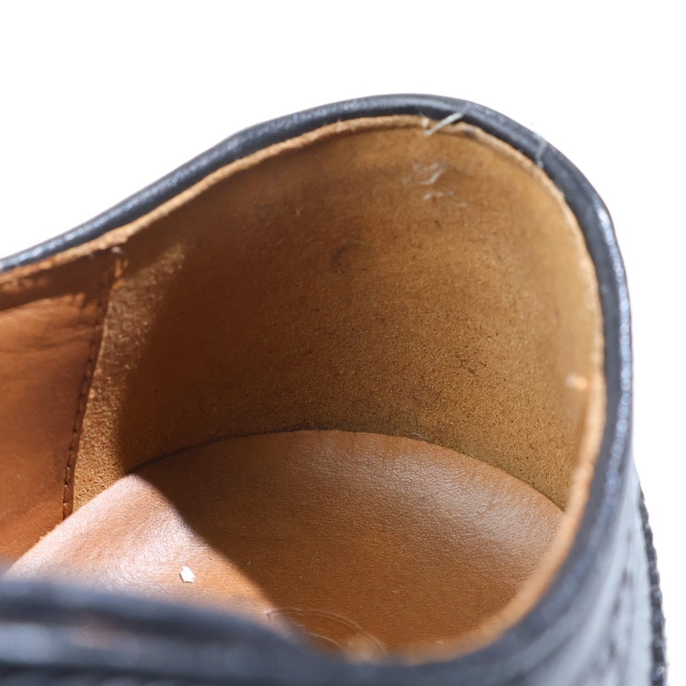 NO BRAND(ノーブランド) MORAL CODE モラルコード JONES ジョーンズ レザー ウィングチップ ローカットスニーカー ブラック