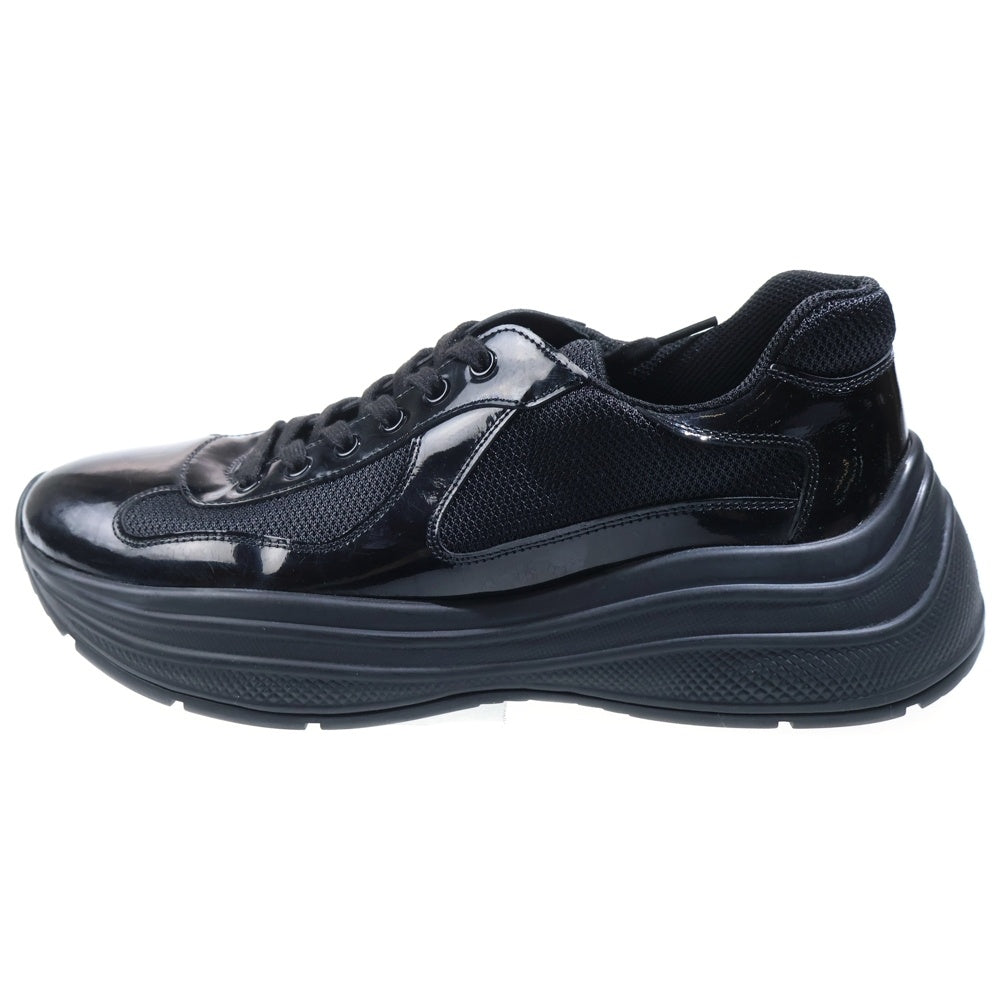 PRADA SPORT(プラダ スポーツ) パテントレザー レースアップ ローカットスニーカー ブラック 4E3494