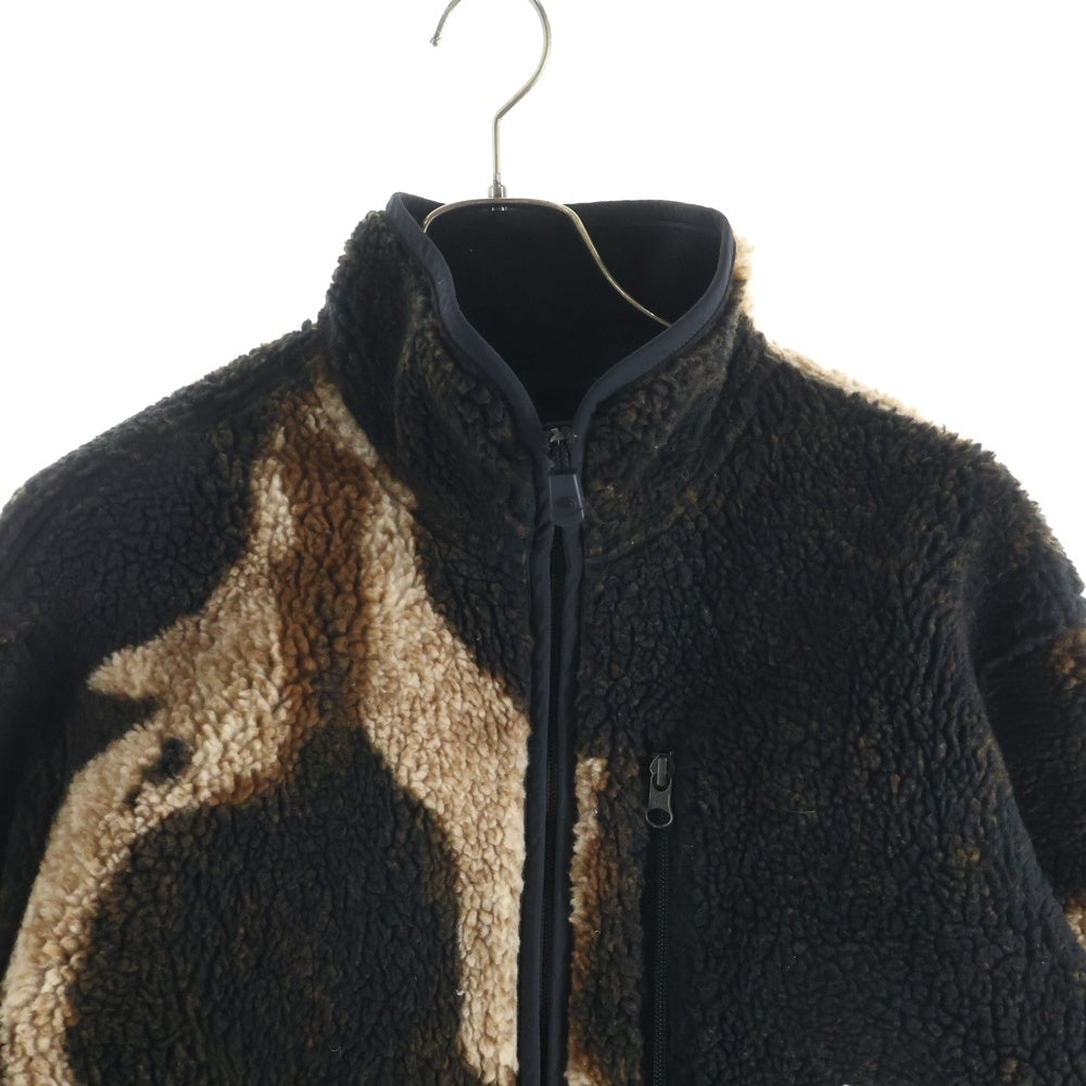 SUPREME(シュプリーム) 21AW ×THE NORTH FACE Bleached Denim Print Fleece Jacket ザノースフェイス ブリーチドデニムプリント フリースジャケット ブラウン