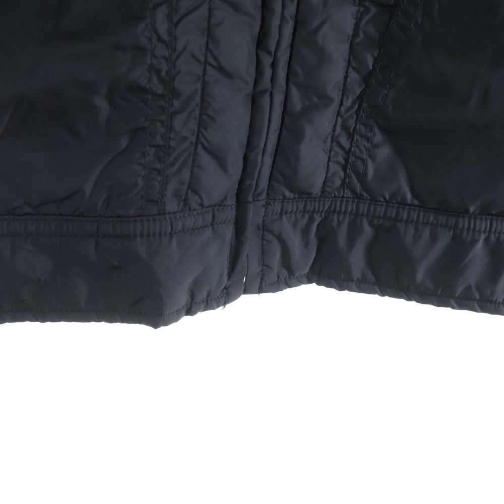 LEE(リー) 24AW ×WACKO MARIA NYLON 91-B JACKET ワコマリア 裏地レオパード ジップアップナイロンジャケット ブラック 24FW-WMO-LE01