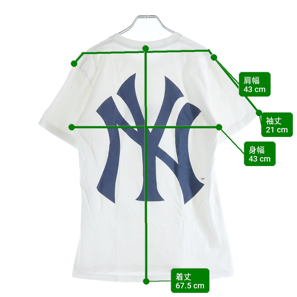 SUPREME(シュプリーム) 15SS ×New York Yankees Box Logo Tee ニューヨークヤンキース ボックスロゴ クルーネック 半袖Tシャツ カットソー ホワイト/ネイビー