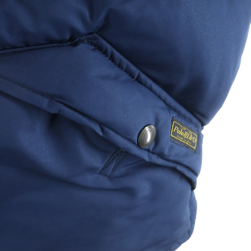 POLO RALPH LAUREN(ポロラルフローレン) スモールポニー刺繍 ジップアップ ナイロン ダウンベスト ネイビー 710674440001