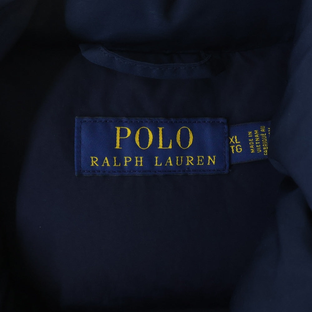 POLO RALPH LAUREN(ポロラルフローレン) スモールポニー刺繍 ジップアップ ナイロン ダウンベスト ネイビー 710674440001
