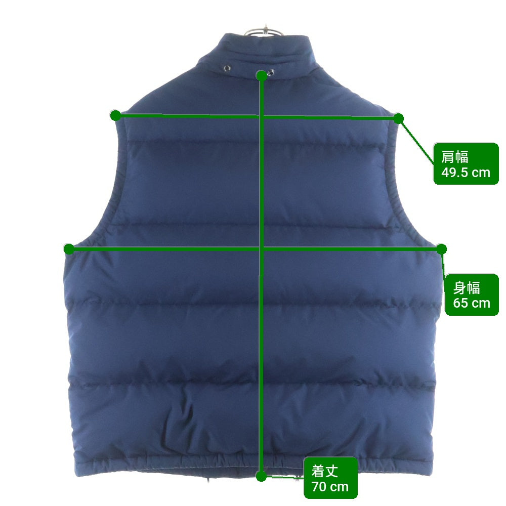 POLO RALPH LAUREN(ポロラルフローレン) スモールポニー刺繍 ジップアップ ナイロン ダウンベスト ネイビー 710674440001