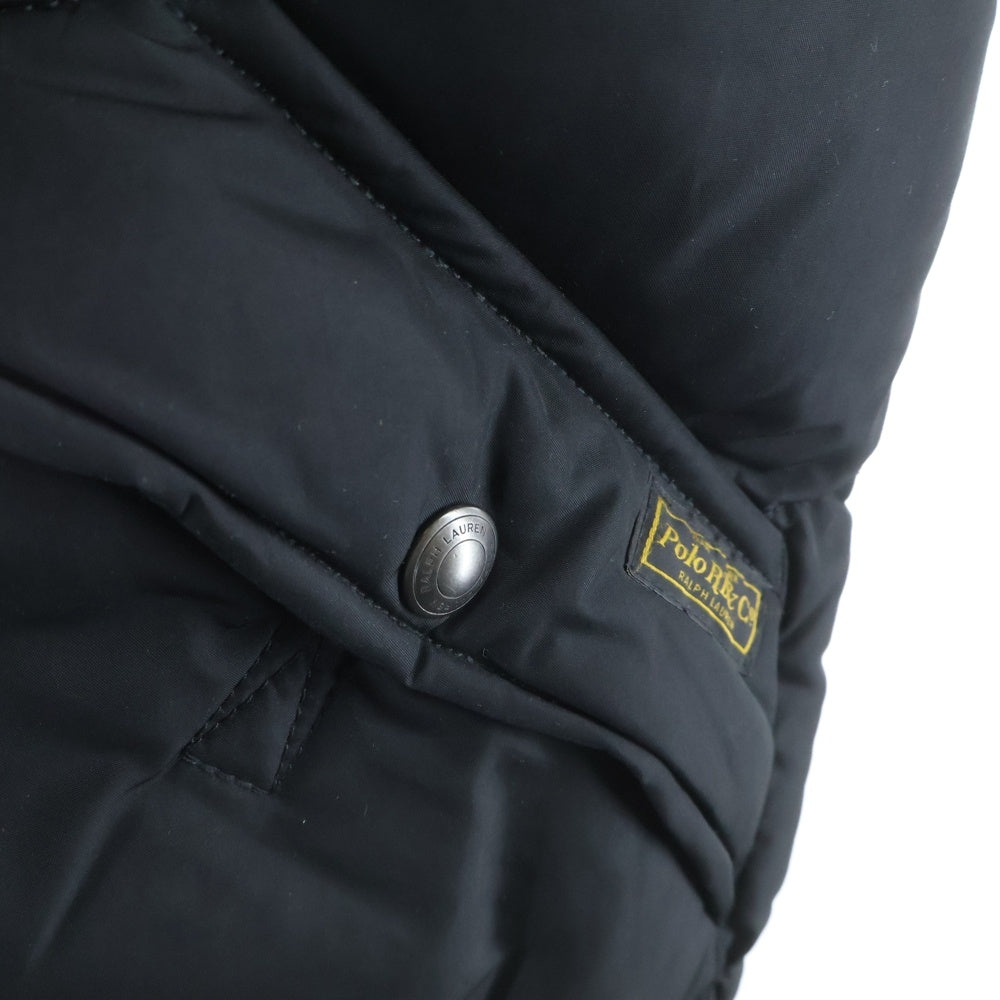 POLO RALPH LAUREN(ポロラルフローレン) スモールポニー刺繍 ジップアップ ナイロン ダウンベスト ブラック 710674440002