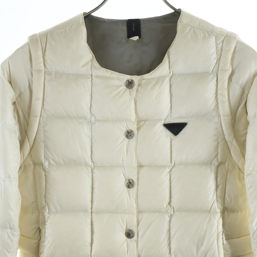 TAION(タイオン) EXTRA 裾 3WAY ダウンジャケット レディース ホワイト EXTRA-001