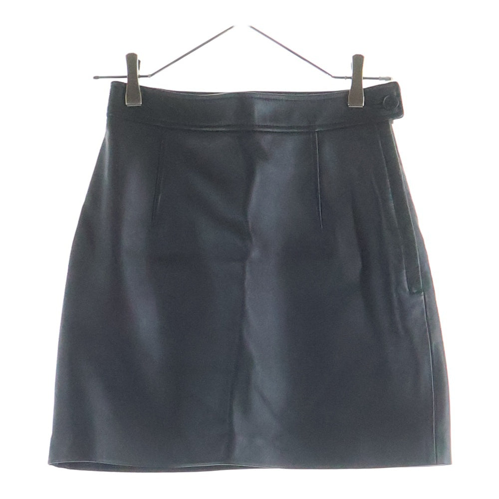 Steven Alan(スティーブンアラン) SHEEP LEATHER MINI SKIRT シープレザー ミニスカート ブラック 8224-199-0128