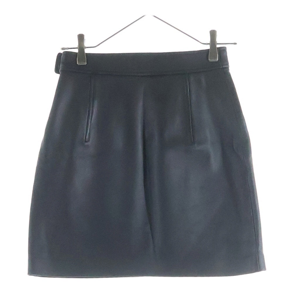 Steven Alan(スティーブンアラン) SHEEP LEATHER MINI SKIRT シープレザー ミニスカート ブラック 8224-199-0128