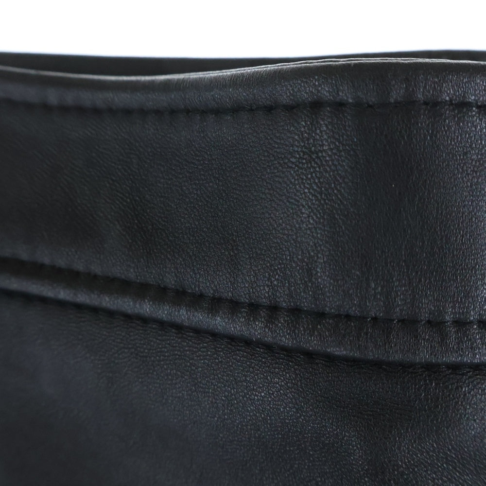 Steven Alan(スティーブンアラン) SHEEP LEATHER MINI SKIRT シープレザー ミニスカート ブラック 8224-199-0128