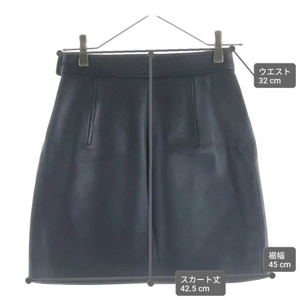 Steven Alan(スティーブンアラン) SHEEP LEATHER MINI SKIRT シープレザー ミニスカート ブラック 8224-199-0128