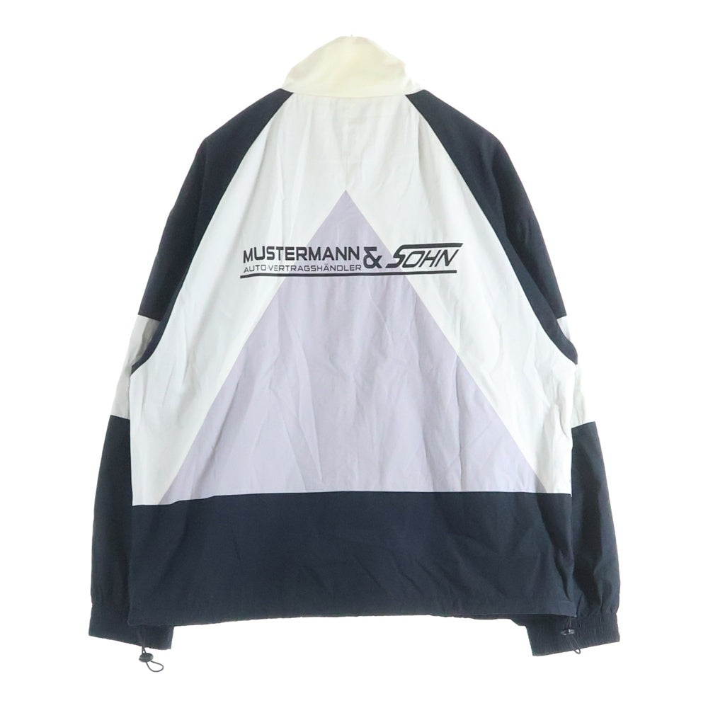 VETEMENTS(ヴェトモン) 19SS TRACK SUIT JACKET 両面プリント ジップアップトラックジャケット ブラック/ホワイト USS191054