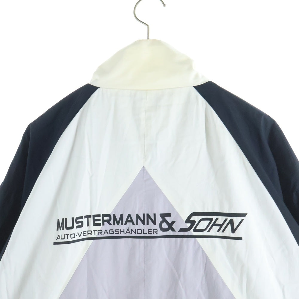 VETEMENTS(ヴェトモン) 19SS TRACK SUIT JACKET 両面プリント ジップアップトラックジャケット ブラック/ホワイト USS191054