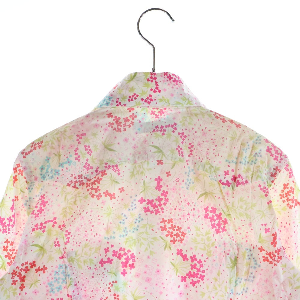 DSQUARED2(ディースクエアード) フローラルデザイン レギュラーカラー ウエスタン長袖シャツ ホワイト 72C026