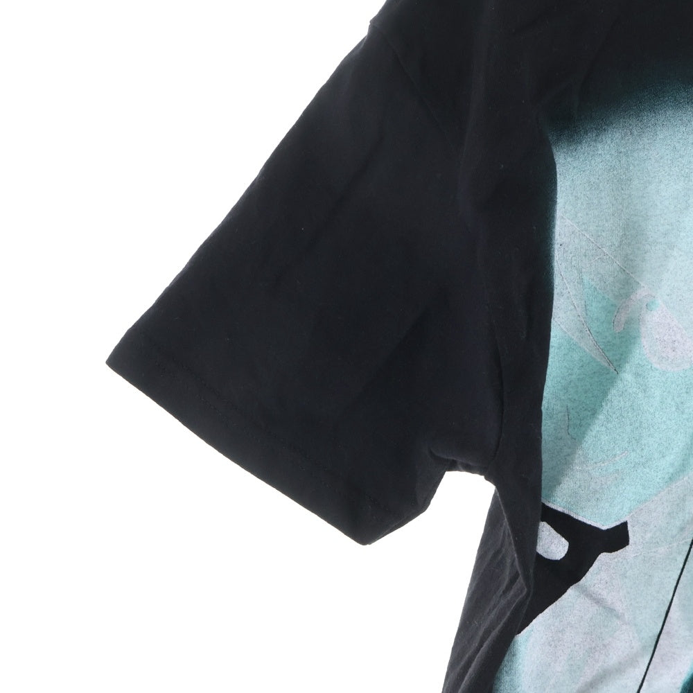 GEEKSRULE(ギークスルール) ×HATSUNE MIKU 15 SILKSCREEN PRINTING T SHIRT vol.01 初音ミク シルクスクリーン キャラクタープリント クルーネック 半袖Tシャツ カットソー ブラック