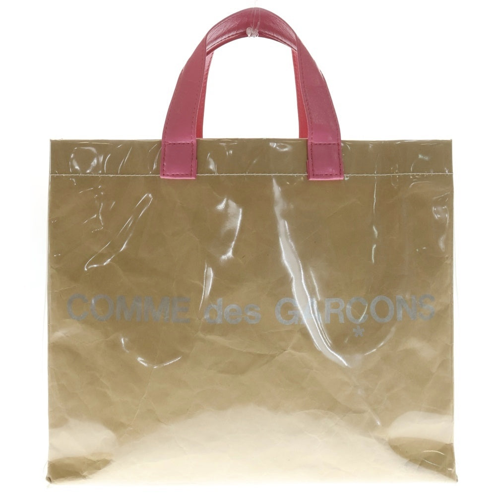 COMME DES GARCONS GIRL(コムデギャルソンガール) PVC ペーパー トートバッグ ベージュ/ピンク NY-K201 レディース