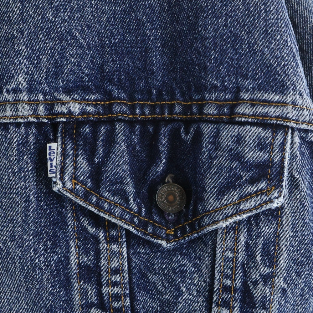 Levi's(リーバイス) 90S VINTAGE 75068-0227 ヴィンテージ USA製 マルチポケット ケミカルウオッシュ デニムトラッカージャケット インディゴ