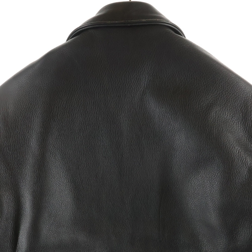 SCHOTT(ショット) レギュラーカラー ジップアップ シングルライダース レザージャケット ブラック 681