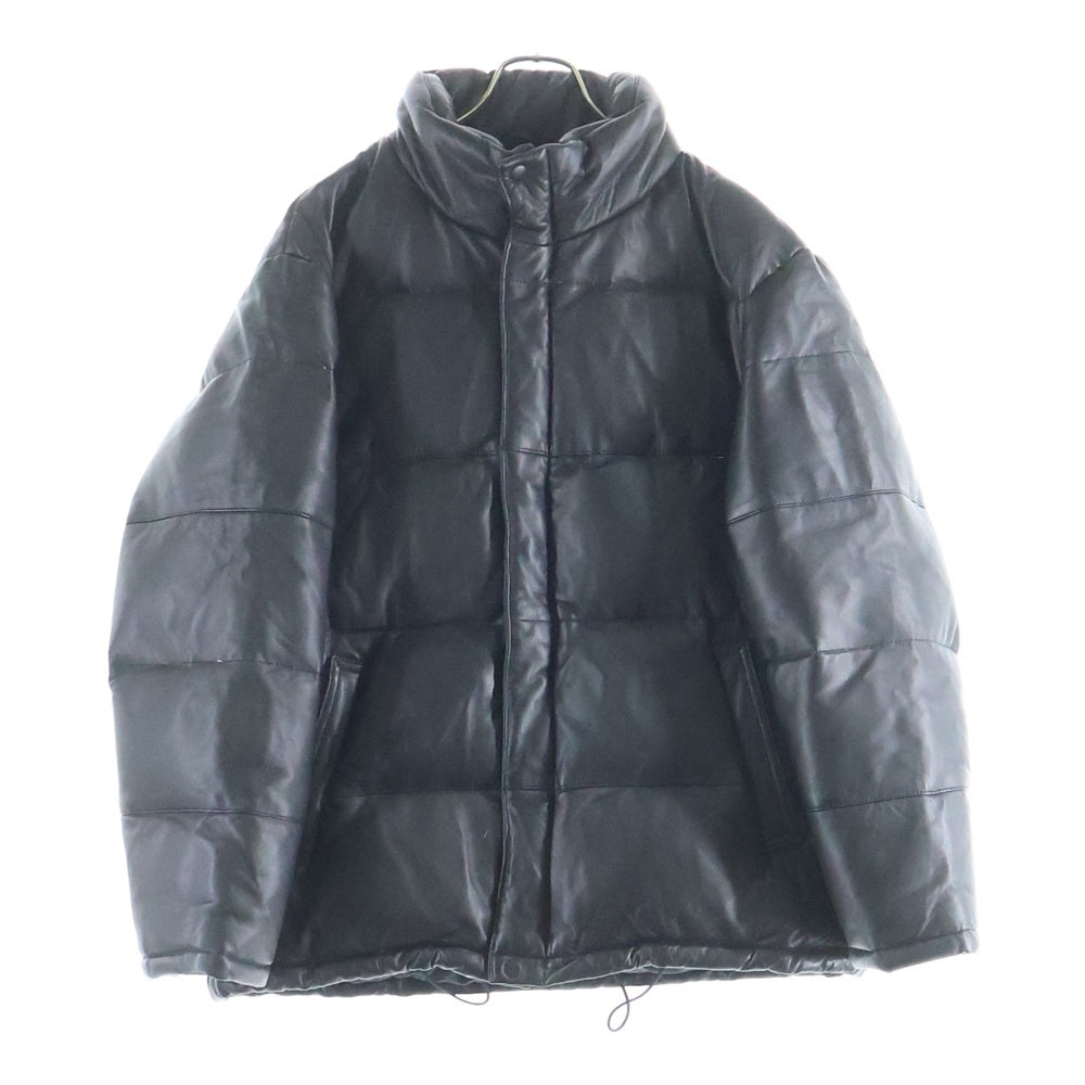 AVIREX(アヴィレックス) マルチポケット ジップアップ シープレザー ジップアップ ダウンジャケット ブラック 6171042
