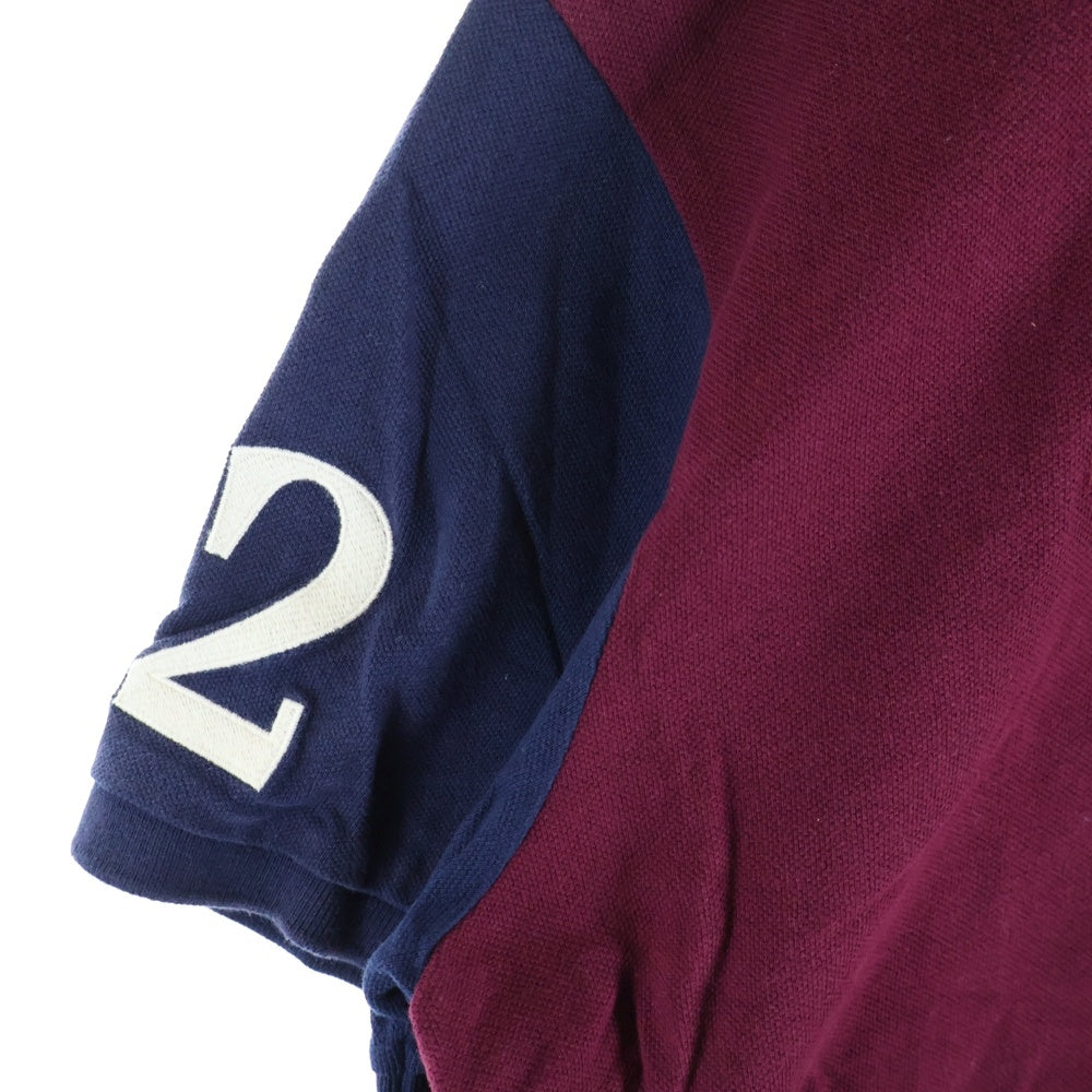 POLO RALPH LAUREN(ポロラルフローレン) ビッグポニー刺繍 半袖ポロシャツ ラガーシャツ ワインレッド