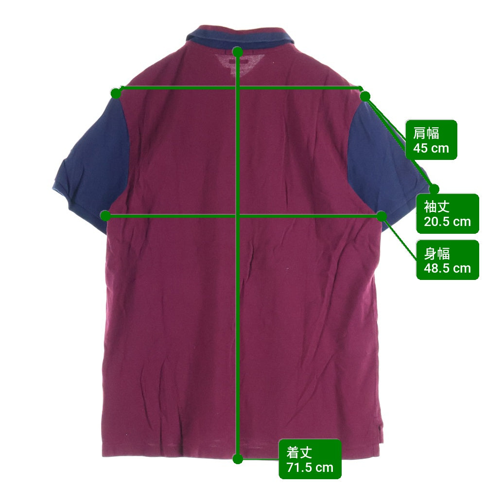 POLO RALPH LAUREN(ポロラルフローレン) ビッグポニー刺繍 半袖ポロシャツ ラガーシャツ ワインレッド