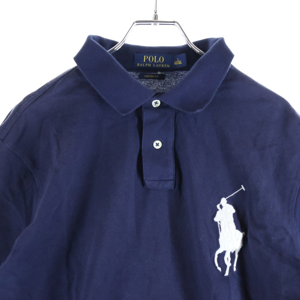POLO RALPH LAUREN(ポロラルフローレン) ビッグポニー刺繍 半袖ポロシャツ ラガーシャツ ネイビー