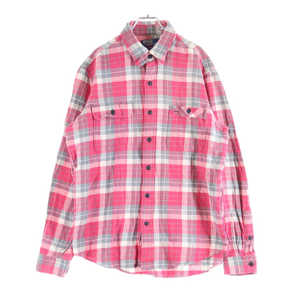 POLO RALPH LAUREN(ポロラルフローレン) フランネル 長袖シャツ ネルシャツ レッド/グレー