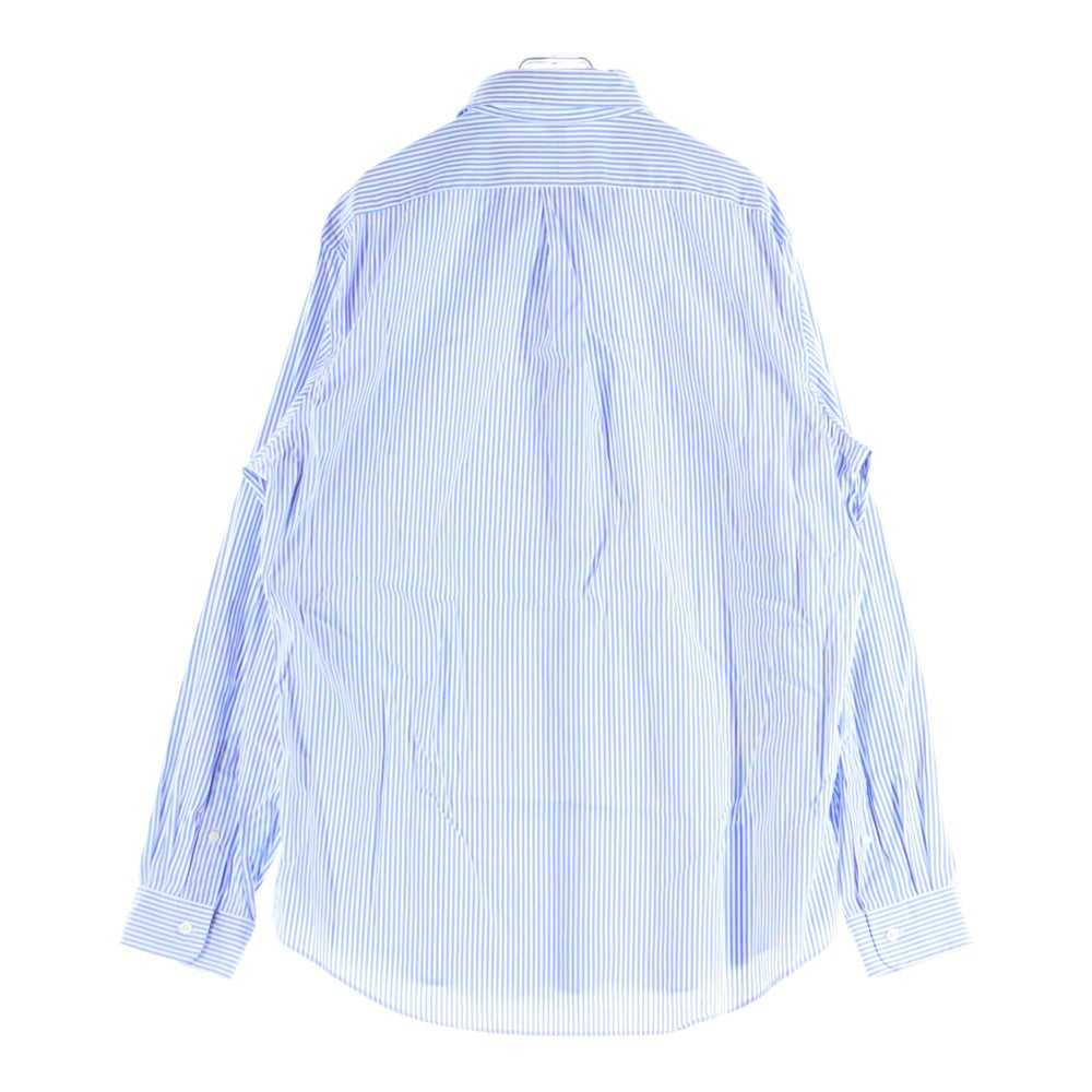 POLO RALPH LAUREN(ポロラルフローレン) CLASSIC FIT クラシックフィット ストライプ ボタンダウン長袖シャツ ホワイト/ブルー