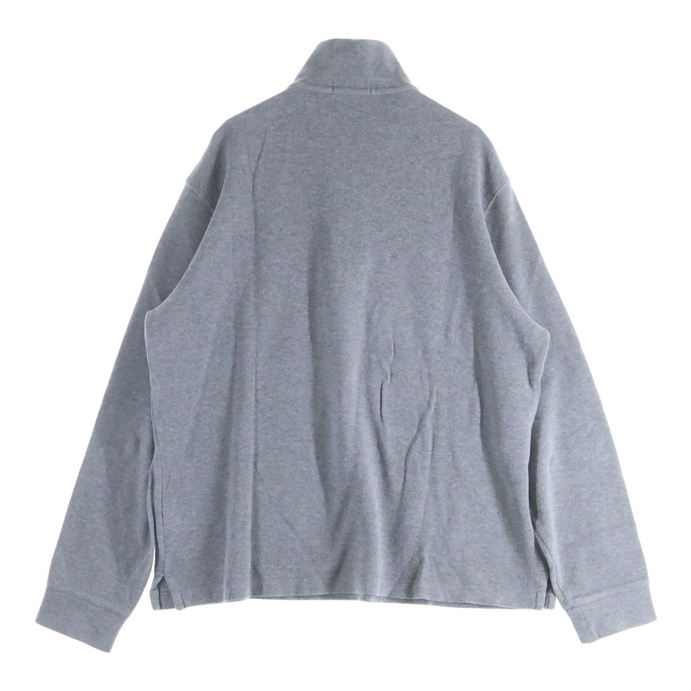 POLO RALPH LAUREN(ポロラルフローレン) ESTATE RIB ミニポニー ハーフジップ コットン ジャケット グレー