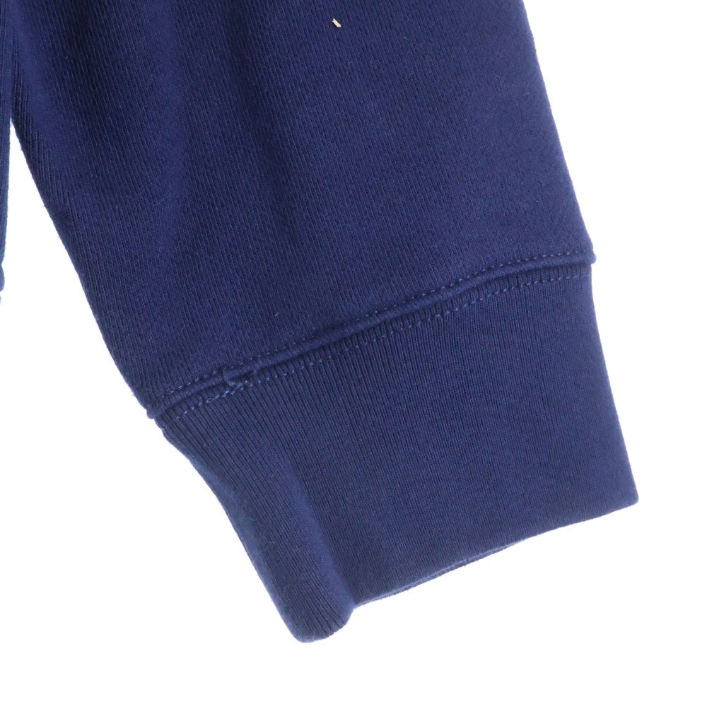 POLO RALPH LAUREN(ポロラルフローレン) 00s ミニポニー フード裏地サーマル ジップアップ プルオーバースウェットパーカー フーディ ネイビー