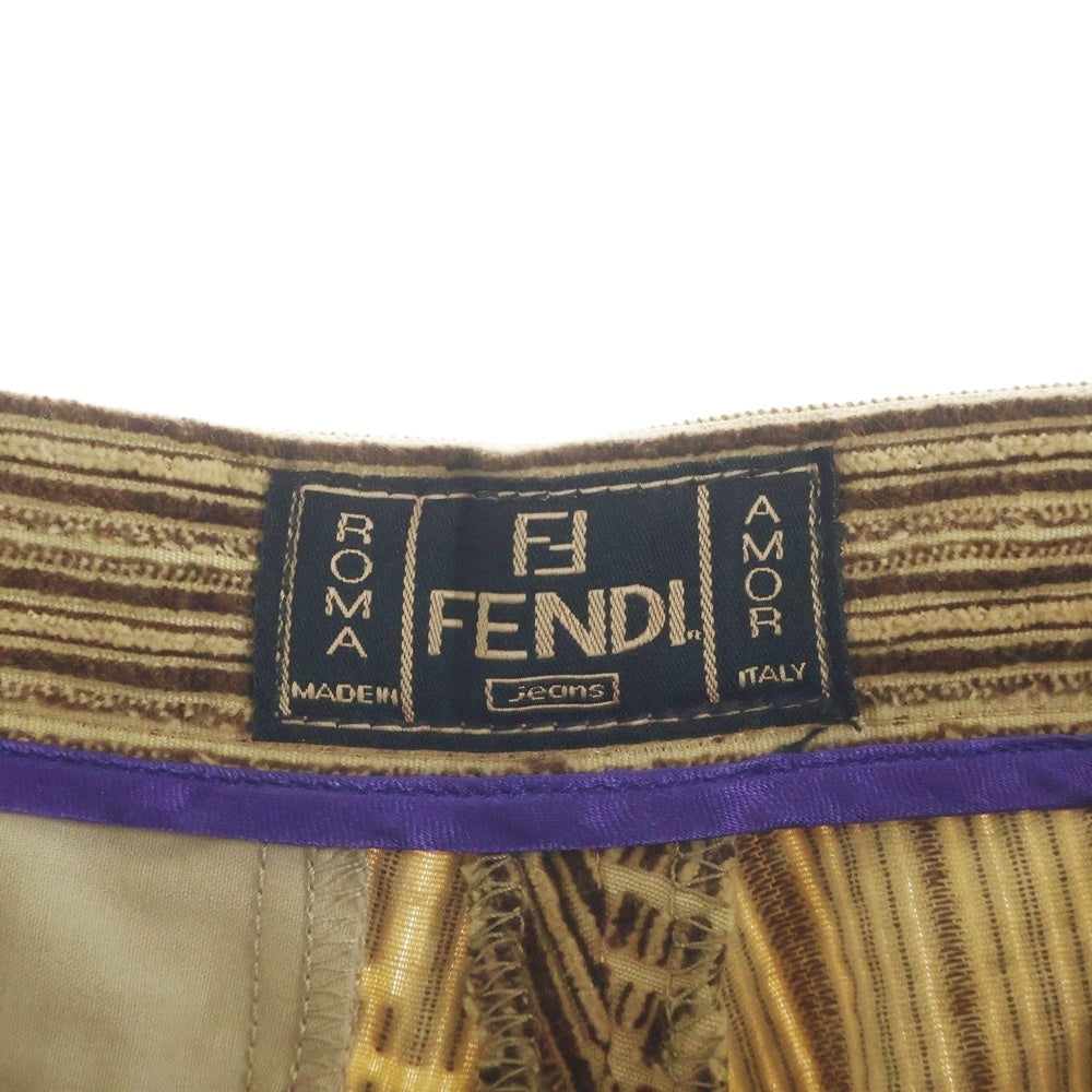 FENDI(フェンディ) ズッカ柄 コーデュロイパンツ ベージュ