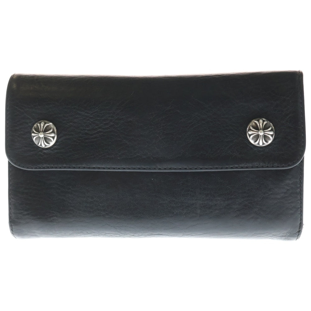 CHROME HEARTS(クロムハーツ) WAVE ウェーブ レザーウォレット 財布 ブラック BCA375