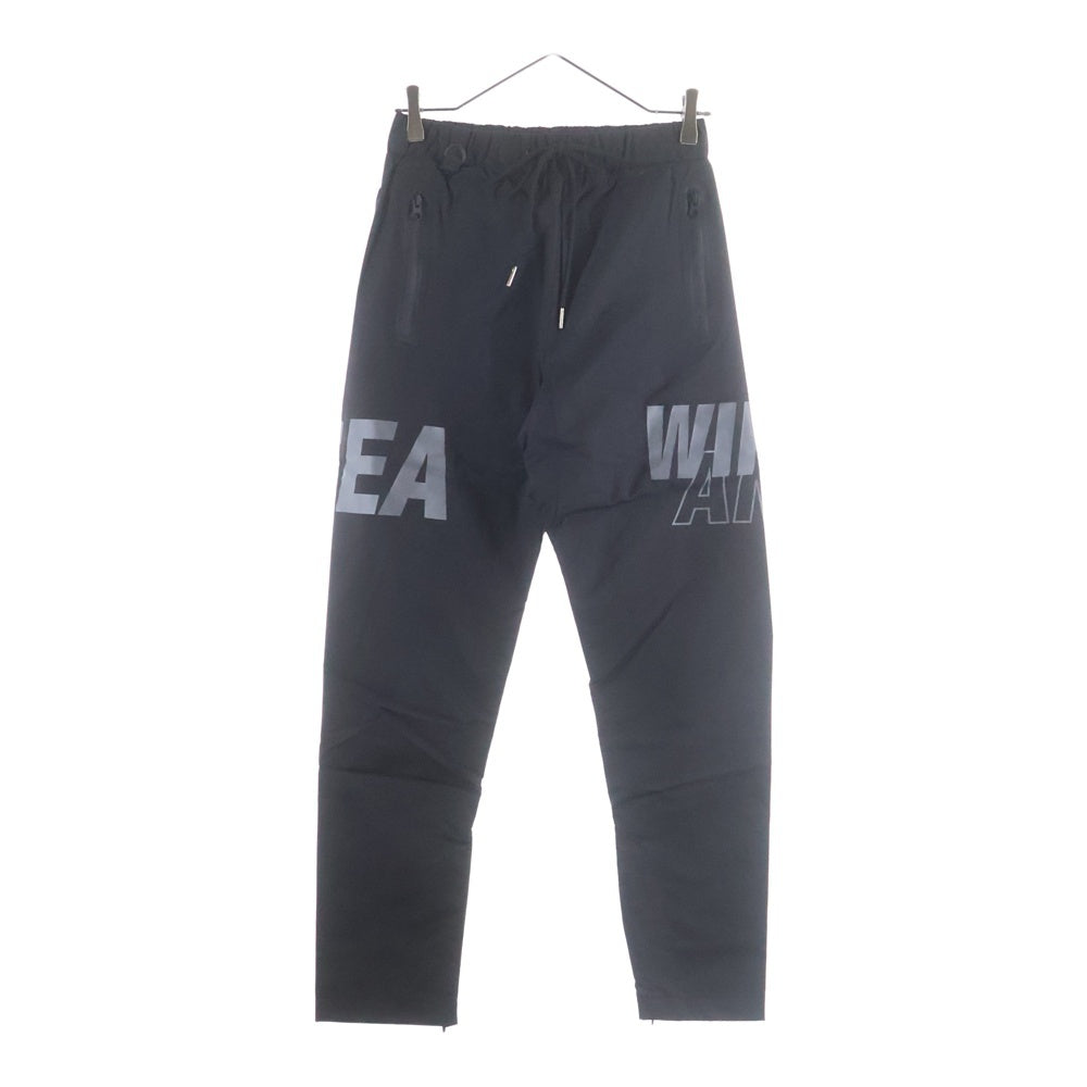 WIND AND SEA(ウィンダンシー) 24SS SEA WATER REPELLENT PANTS ロゴプリント レぺレントナイロンパンツ ブラック WDS-0-SIG-24-Q3-PT-01