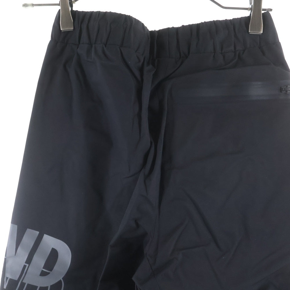 WIND AND SEA(ウィンダンシー) 24SS SEA WATER REPELLENT PANTS ロゴプリント レぺレントナイロンパンツ ブラック WDS-0-SIG-24-Q3-PT-01