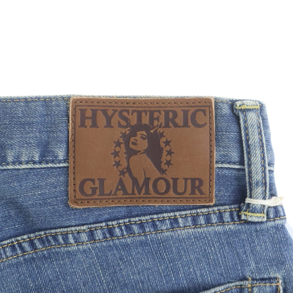 HYSTERIC GLAMOUR(ヒステリックグラマー) SP加工 ポケットスタッズ スリムストレッチデニムパンツ インディゴ 02213AP15