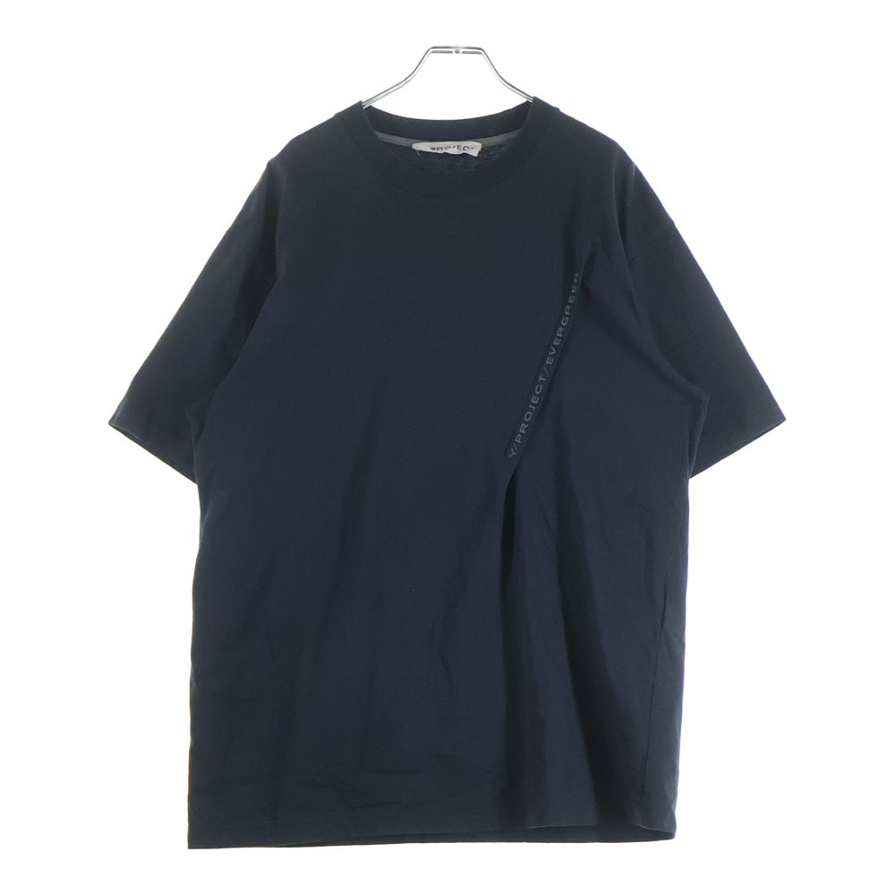 Y/PROJECT(ワイプロジェクト) EVERGREEN T-SHIRT エバーグリーン ピンチロゴ クルーネック半袖Tシャツ カットソー ブラック 204TS001 J83