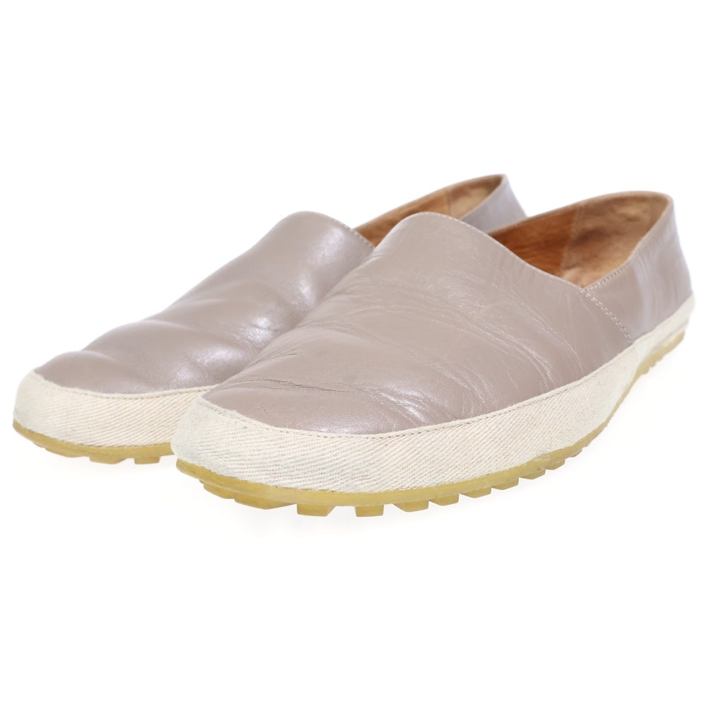 Maison Margiela(メゾンマルジェラ) レザー グリッタースリッポン ローカットシューズ グレー