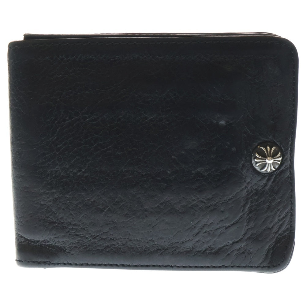 CHROME HEARTS(クロムハーツ) 1SNAP 1スナップ クロス ボールボタン レザーウォレット 財布 ブラック BCA361