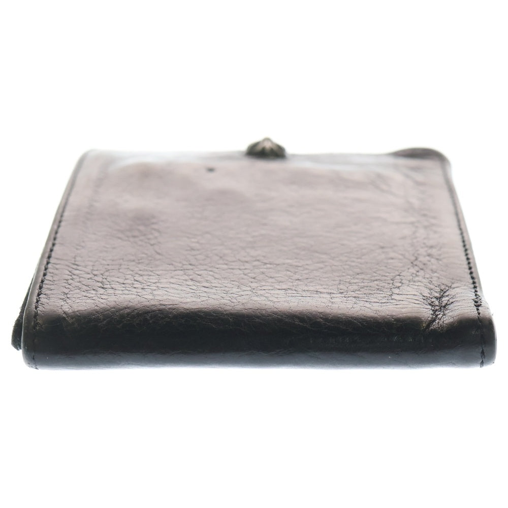 CHROME HEARTS(クロムハーツ) 1SNAP 1スナップ クロス ボールボタン レザーウォレット 財布 ブラック BCA361