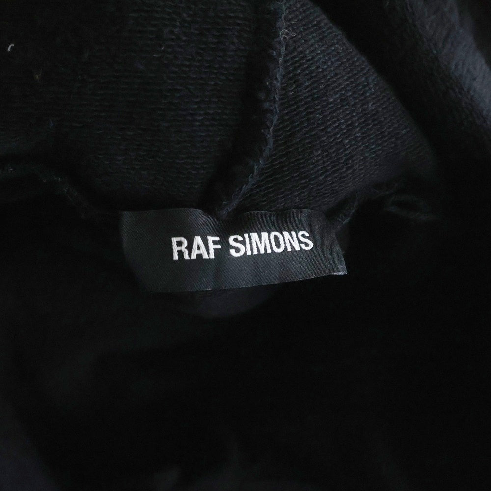 RAF SIMONS(ラフシモンズ) 20SS Oversized Hoodie with Patches and Pins パッチワーク オーバーサイズド フーデッド パーカー ブラック 201-175