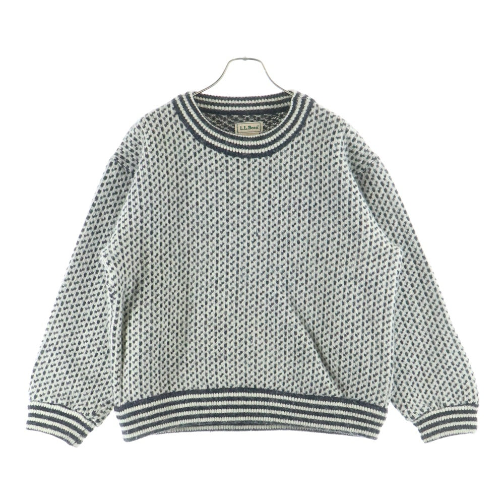 L.L.Bean(エルエルビーン) 80S VINTAGE ヴィンテージ ハイゲージ バーズアイ ニット カーディガン ベージュ