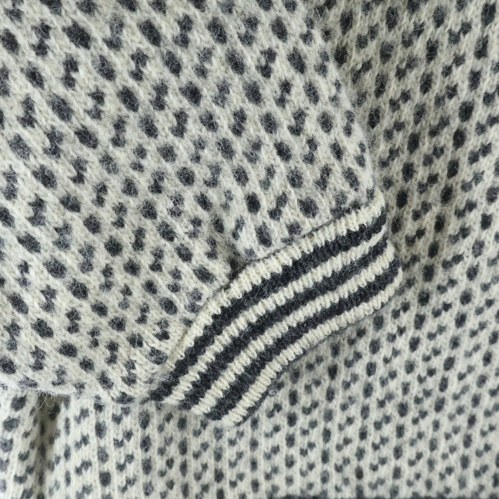 L.L.Bean(エルエルビーン) 80S VINTAGE ヴィンテージ ハイゲージ バーズアイ ニット カーディガン ベージュ