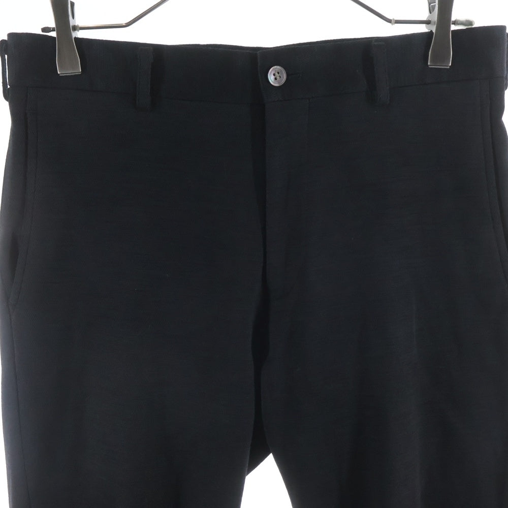 COMME des GARCONS HOMME(コムデギャルソンオム) 12SS リネン混 ジップフライ テーパード スラックスパンツ ブラック HI-P031 AD2011