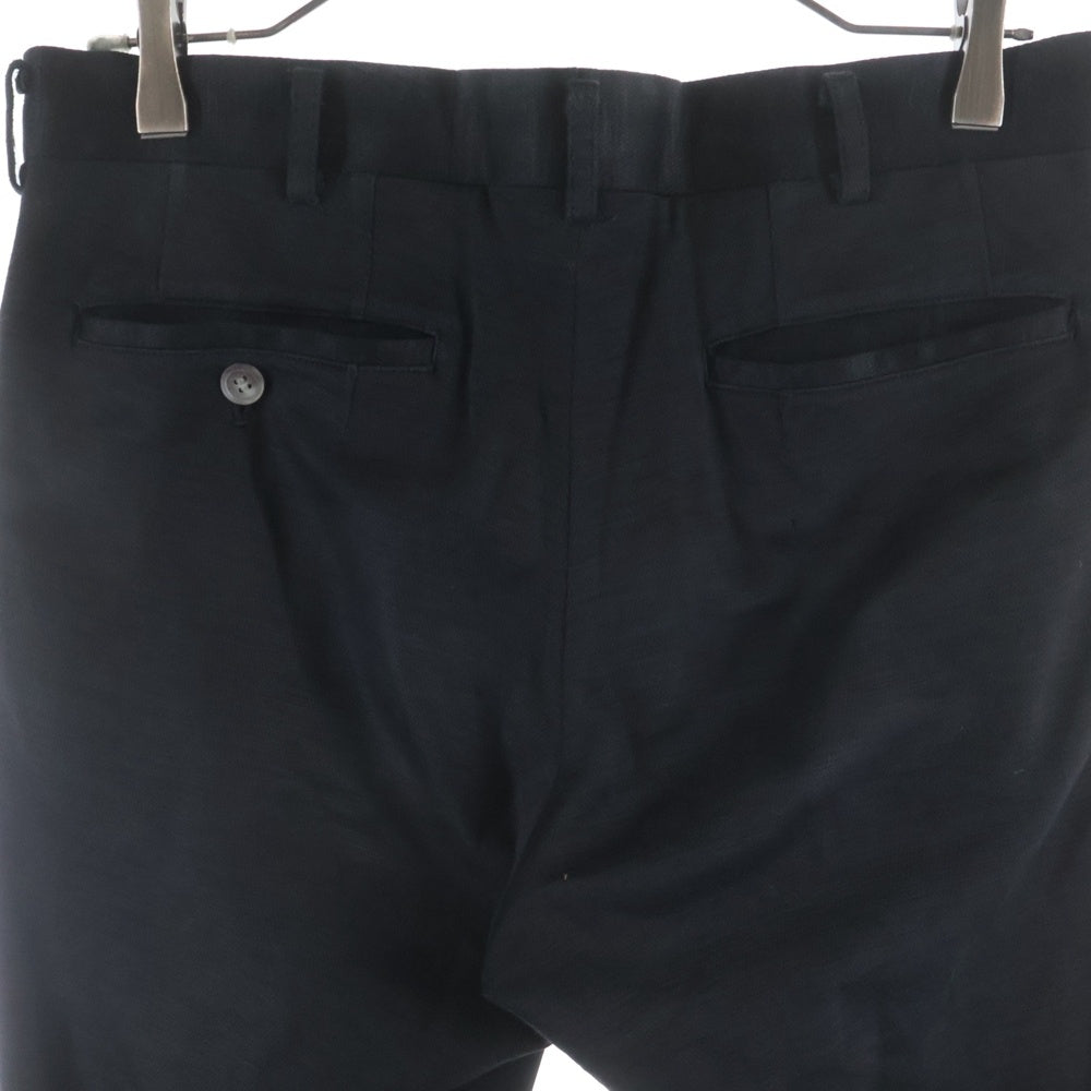 COMME des GARCONS HOMME(コムデギャルソンオム) 12SS リネン混 ジップフライ テーパード スラックスパンツ ブラック HI-P031 AD2011