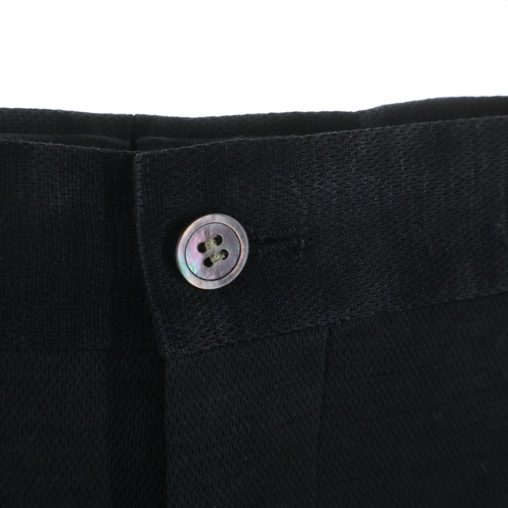 COMME des GARCONS HOMME(コムデギャルソンオム) 12SS リネン混 ジップフライ テーパード スラックスパンツ ブラック HI-P031 AD2011