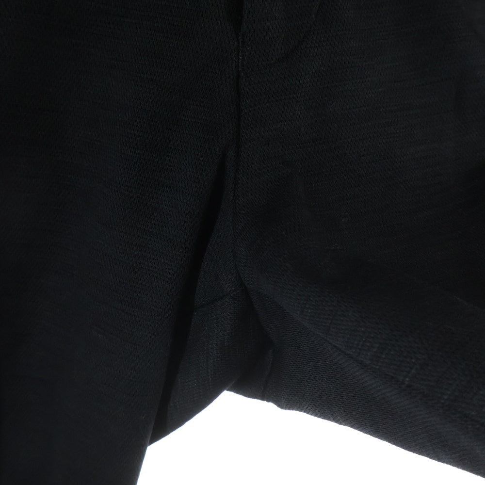 COMME des GARCONS HOMME(コムデギャルソンオム) 12SS リネン混 ジップフライ テーパード スラックスパンツ ブラック HI-P031 AD2011