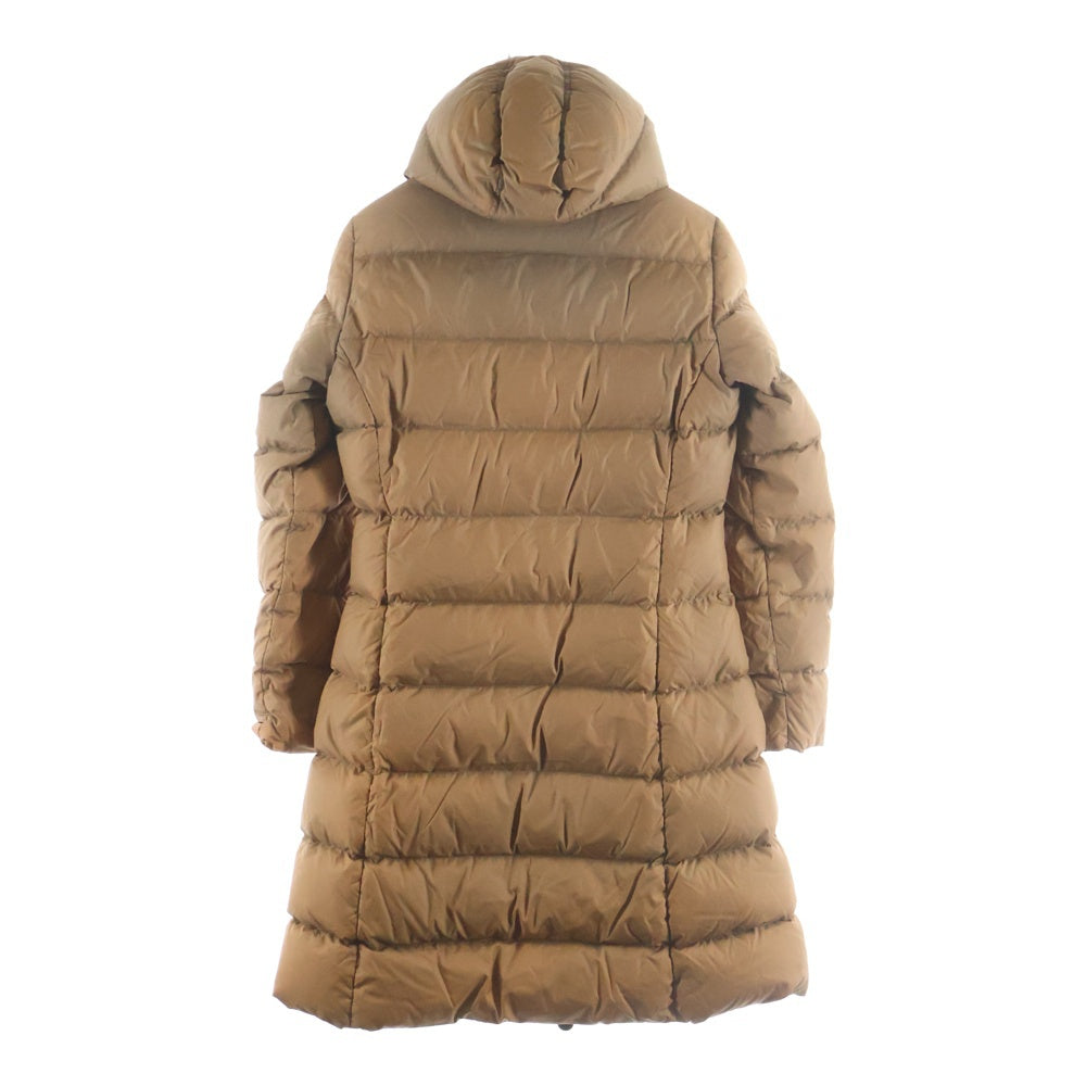 MONCLER(モンクレール) MOKA モカ アームロゴワッペン ジップアップ フーデッドダウンジャケット ブラウン 49332/50/68959