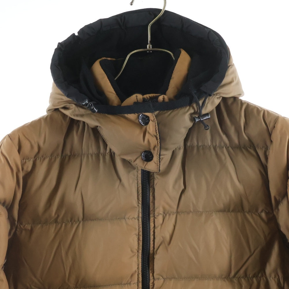MONCLER(モンクレール) MOKA モカ アームロゴワッペン ジップアップ フーデッドダウンジャケット ブラウン 49332/50/68959