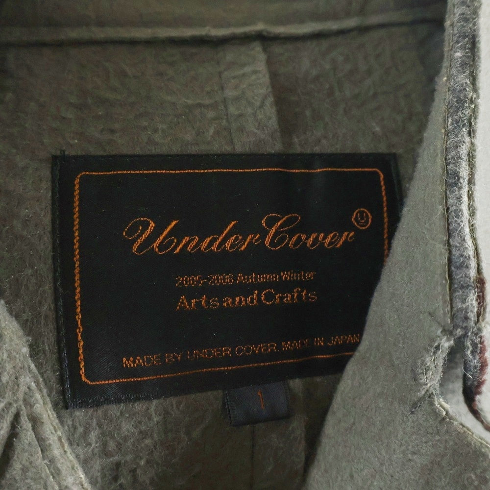 UNDERCOVER(アンダーカバー) 05AW ARTS&CRAFTS期 フェルト トレンチコート カーキ 5A40-C14