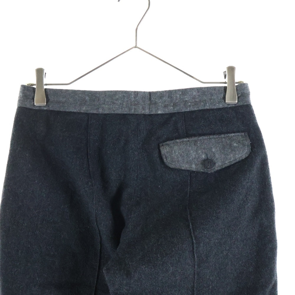 UNDERCOVER(アンダーカバー) 05AW ARTS&CRAFTS期 ジップアップ センタープレス ウール スラックスパンツ ブラック/グレー 5A77-P13