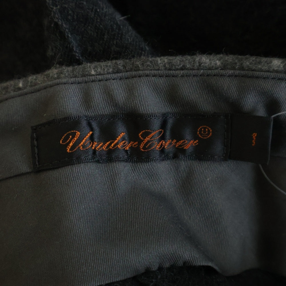 UNDERCOVER(アンダーカバー) 05AW ARTS&CRAFTS期 ジップアップ センタープレス ウール スラックスパンツ ブラック/グレー 5A77-P13